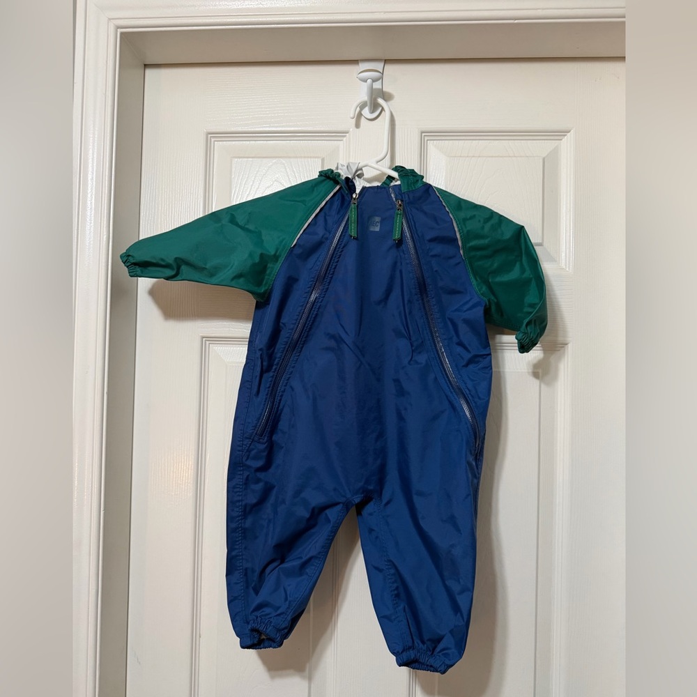 MEC Kids One-Piece Navy and Green Waterproof Coverall